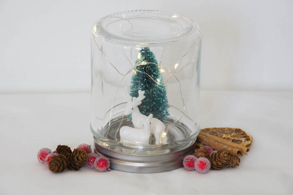 DIY: Weihnachtsglas mit Lichterkette